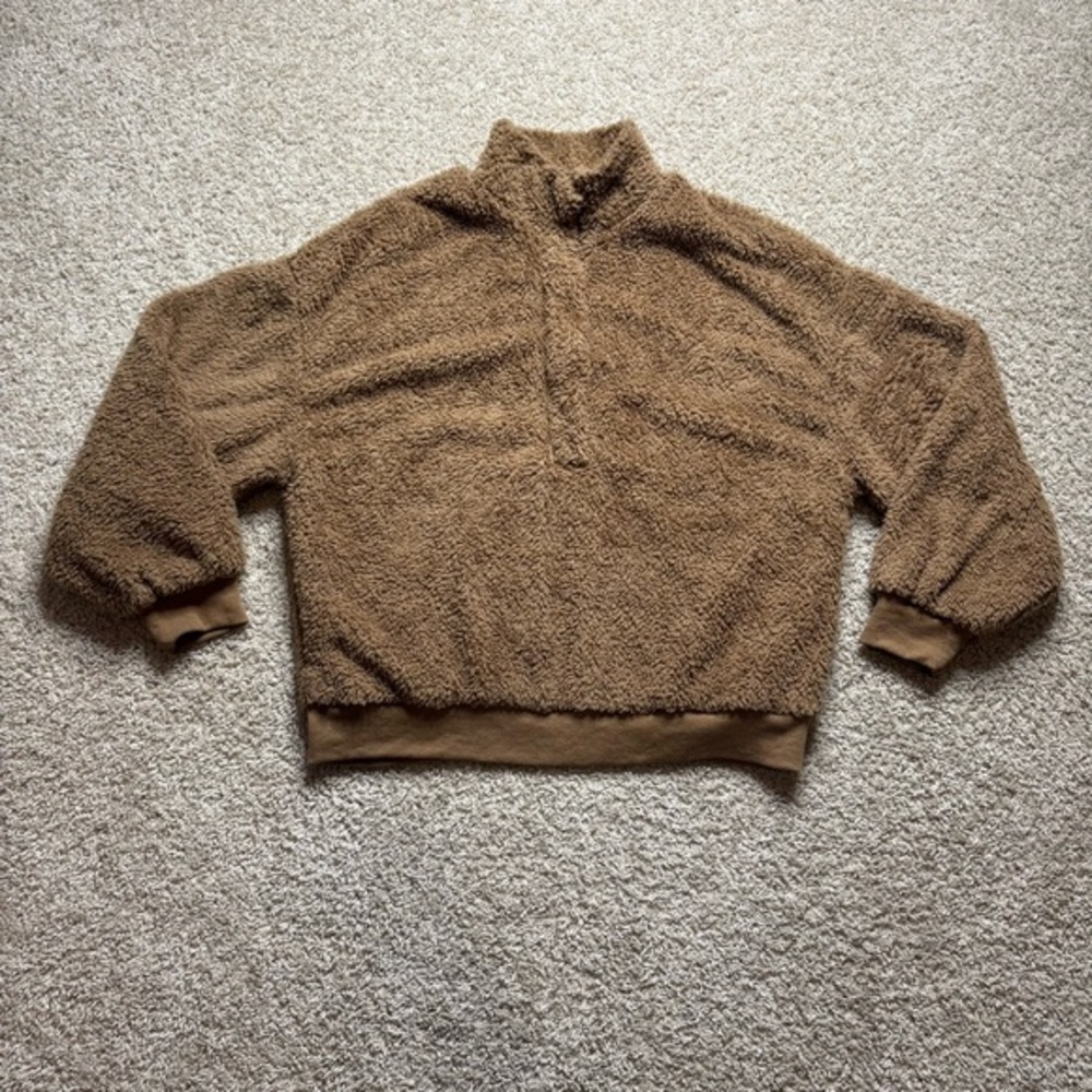 P'tula Brown Fleece Sweatshirt
